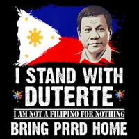 I Stand With Duterte I'M Not Filipino Philippine PRRD Drawstring Bag