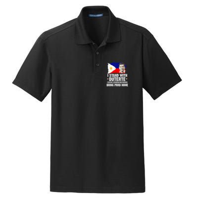 I Stand With Duterte I'M Not Filipino Philippine PRRD Dry Zone Grid Polo