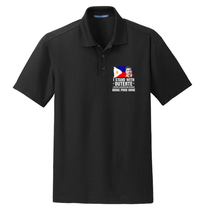 I Stand With Duterte I'M Not Filipino Philippine PRRD Dry Zone Grid Polo