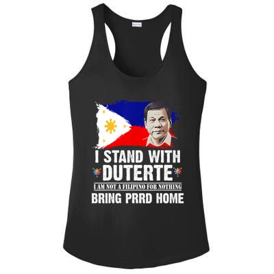 I Stand With Duterte I'M Not Filipino Philippine PRRD Ladies PosiCharge Competitor Racerback Tank