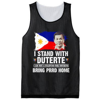 I Stand With Duterte I'M Not Filipino Philippine PRRD Mesh Reversible Basketball Jersey Tank
