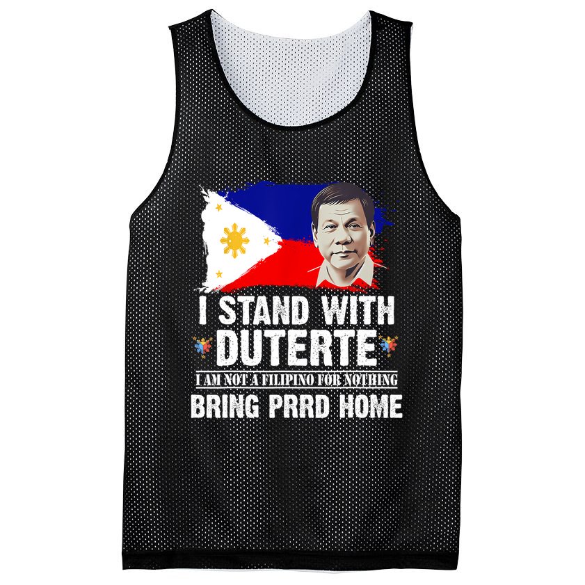 I Stand With Duterte I'M Not Filipino Philippine PRRD Mesh Reversible Basketball Jersey Tank