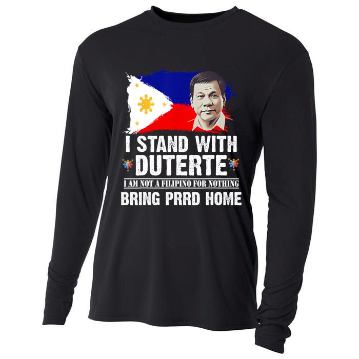 I Stand With Duterte I'M Not Filipino Philippine PRRD Cooling Performance Long Sleeve Crew