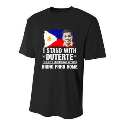 I Stand With Duterte I'M Not Filipino Philippine PRRD Youth Performance Sprint T-Shirt