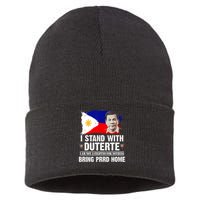 I Stand With Duterte I'M Not Filipino Philippine PRRD Sustainable Knit Beanie