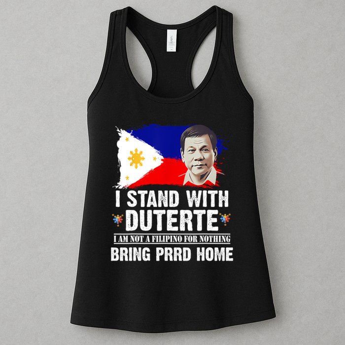 I Stand With Duterte I'M Not Filipino Philippine PRRD Womens Tank Top