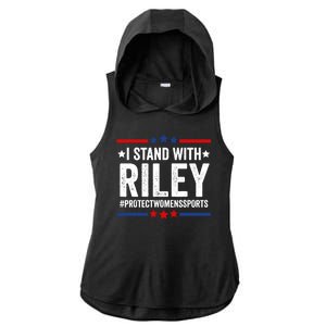 I Stand With Riley Gaines Protect Womens Sports Ladies PosiCharge Tri-Blend Wicking Draft Hoodie Tank