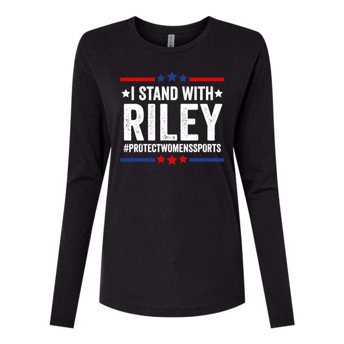 I Stand With Riley Gaines Protect Womens Sports Womens Cotton Relaxed Long Sleeve T-Shirt