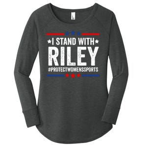 I Stand With Riley Gaines Protect Womens Sports Women's Perfect Tri Tunic Long Sleeve Shirt