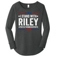 I Stand With Riley Gaines Protect Womens Sports Women's Perfect Tri Tunic Long Sleeve Shirt