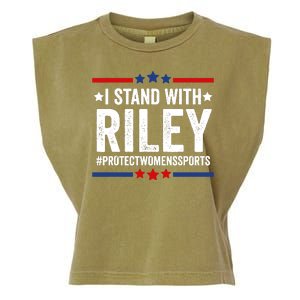 I Stand With Riley Gaines Protect Womens Sports Garment-Dyed Women's Muscle Tee