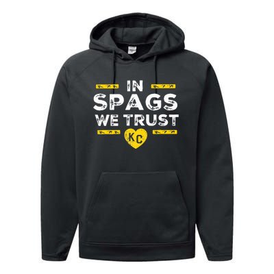 In Spags We Trust Heart Kc Spags Defense Performance Fleece Hoodie