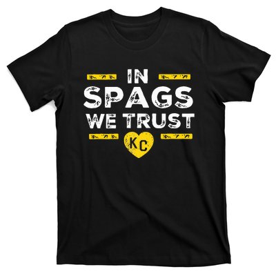 In Spags We Trust Heart Kc Spags Defense T-Shirt