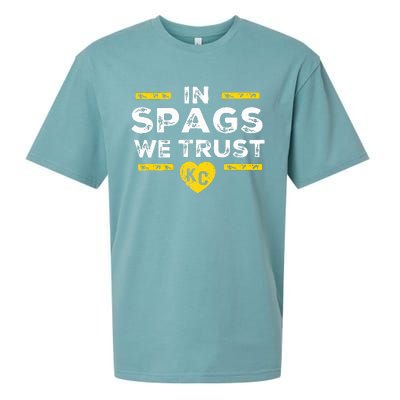 In Spags We Trust Heart Kc Spags Defense Sueded Cloud Jersey T-Shirt