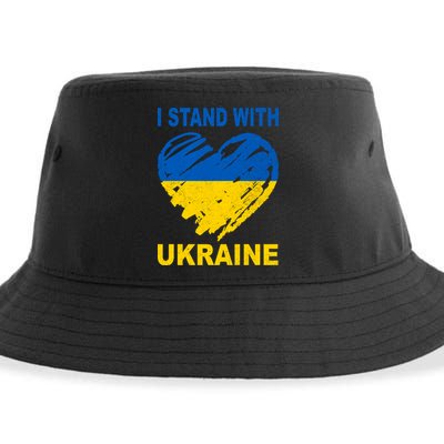 I Stand With Ukraine Heart Sustainable Bucket Hat
