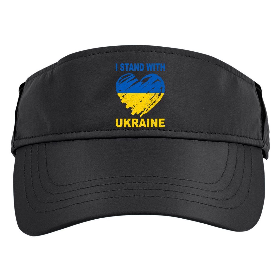 I Stand With Ukraine Heart Adult Drive Performance Visor