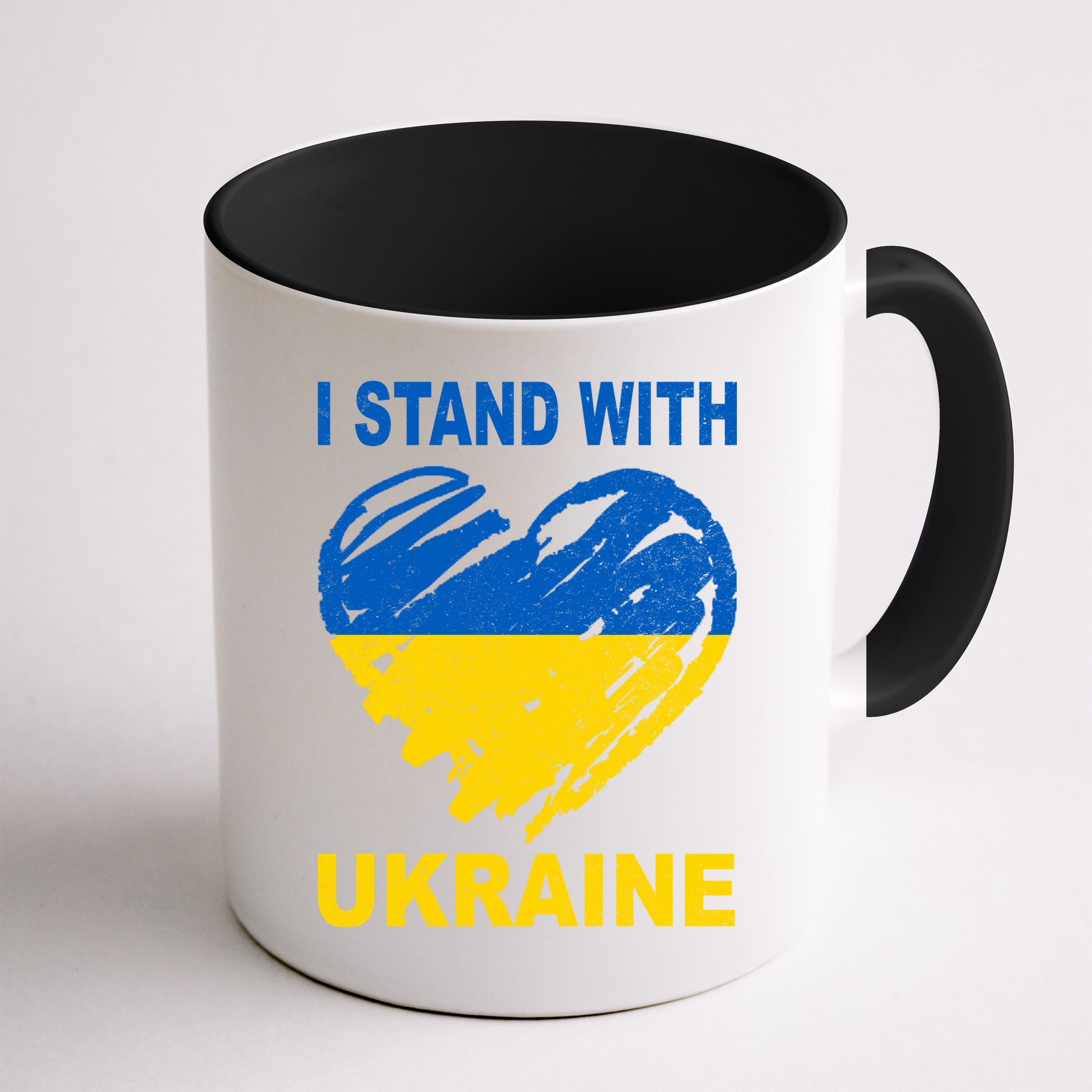 I Stand With Ukraine Heart Mug