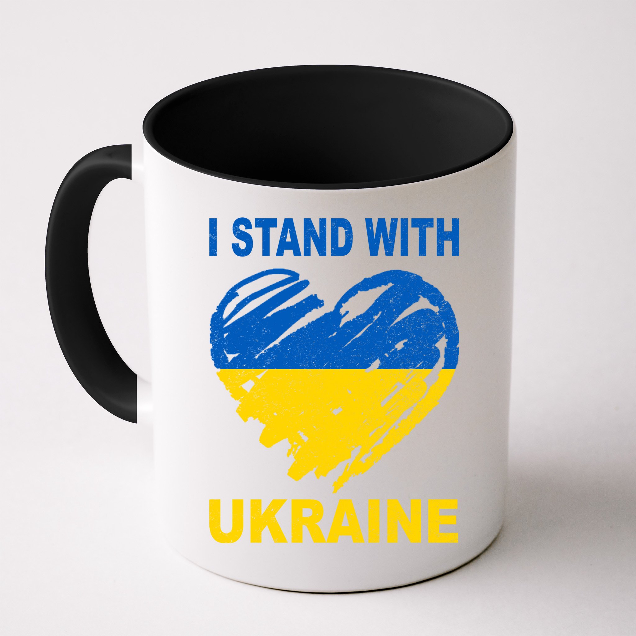 I Stand With Ukraine Heart Mug