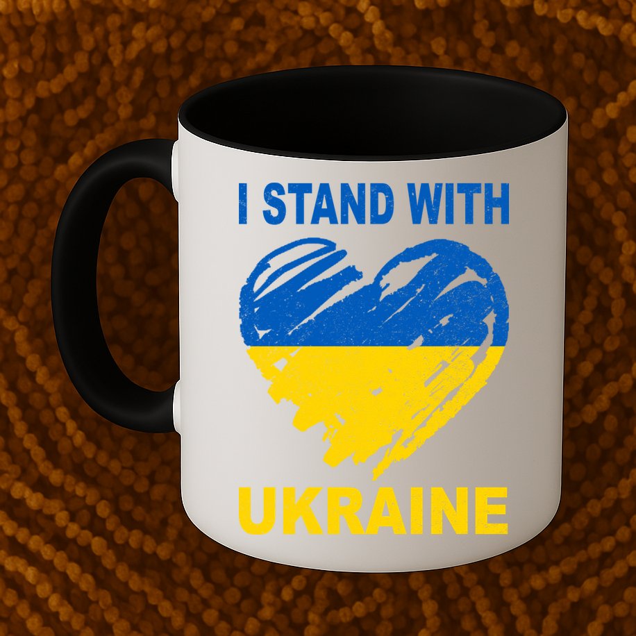 I Stand With Ukraine Heart Mug