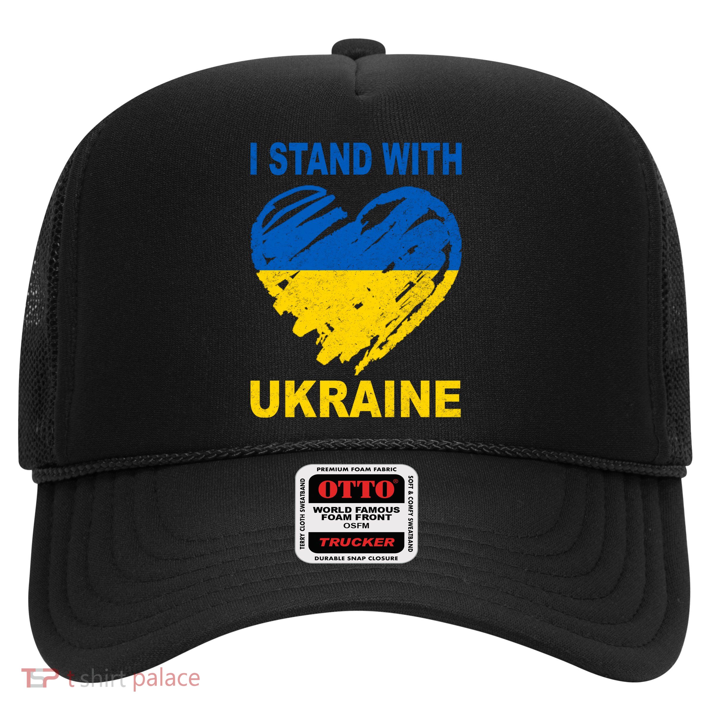 I Stand With Ukraine Heart Trucker Hat