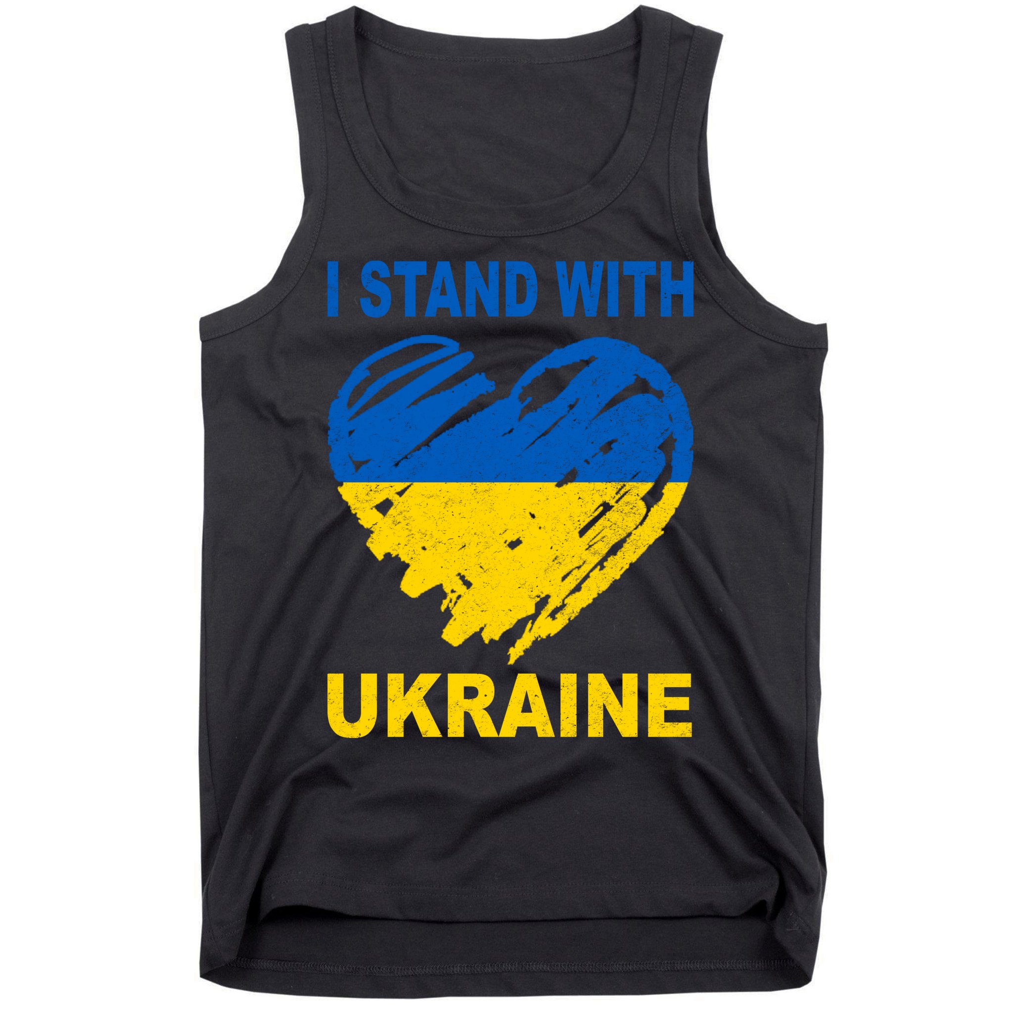 I Stand With Ukraine Heart Tank Top