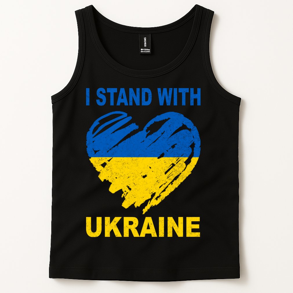 I Stand With Ukraine Heart Tank Top