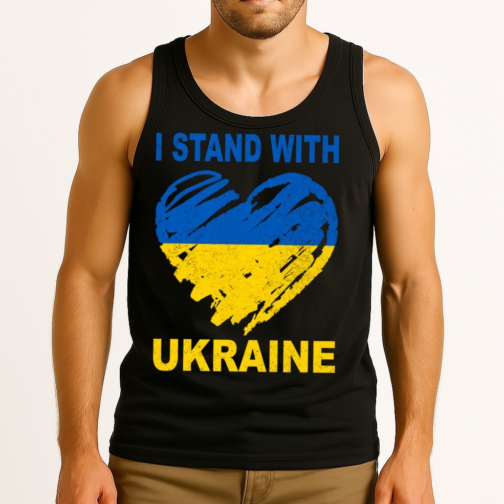 I Stand With Ukraine Heart Tank Top