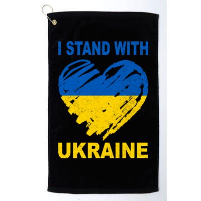 I Stand With Ukraine Heart Golf Towel