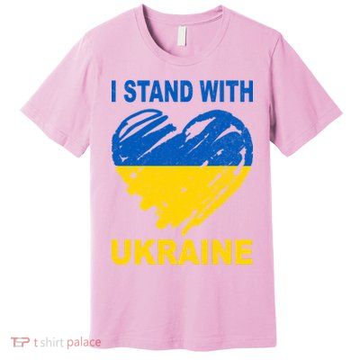 I Stand With Ukraine Heart Premium T-Shirt