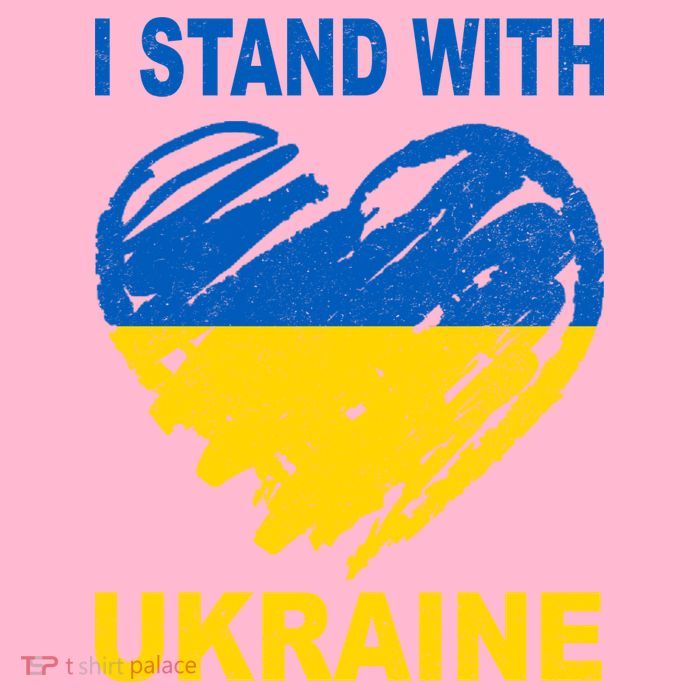 I Stand With Ukraine Heart Premium T-Shirt