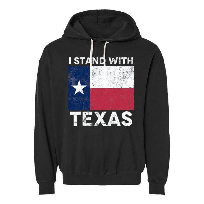 I Stand With Texas Garment-Dyed Fleece Hoodie