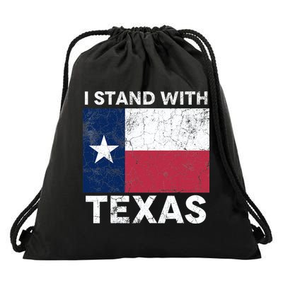 I Stand With Texas Drawstring Bag