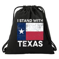I Stand With Texas Drawstring Bag