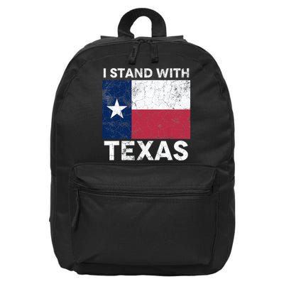 I Stand With Texas 16 in Basic Backpack