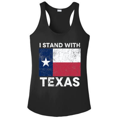 I Stand With Texas Ladies PosiCharge Competitor Racerback Tank