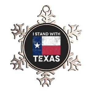 I Stand With Texas Metallic Star Ornament