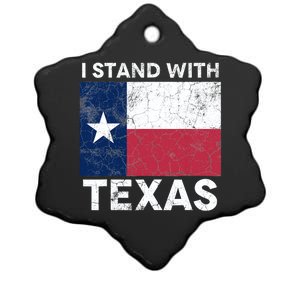 I Stand With Texas Ceramic Star Ornament