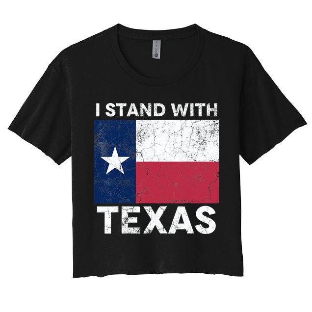 I Stand With Texas Crop Top