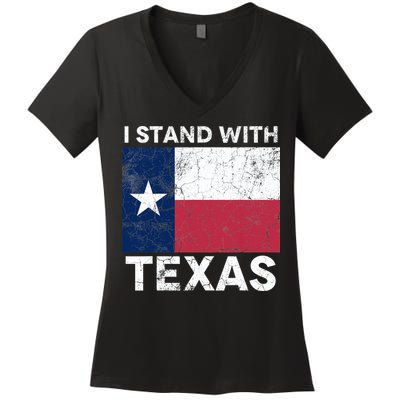 I Stand With Texas Women's V-Neck T-Shirt