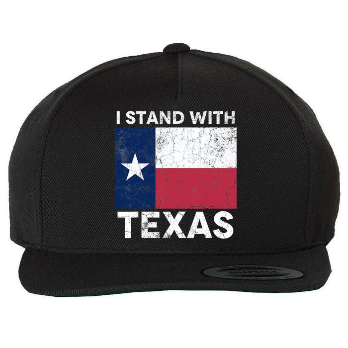 I Stand With Texas Wool Snapback Cap