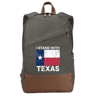 I Stand With Texas Cotton Canvas Backpack