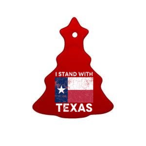 I Stand With Texas Ceramic Tree Ornament