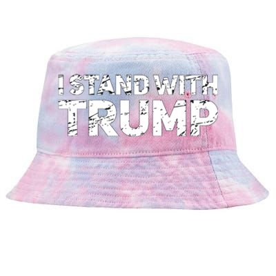 I Stand With Trump Pro Trump Supporter Tie-Dyed Bucket Hat