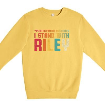 I Stand With Riley Gaines | Protect Womens Sports Premium Crewneck Sweatshirt