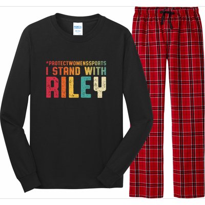 I Stand With Riley Gaines | Protect Womens Sports Long Sleeve Pajama Set