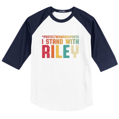 I Stand With Riley Gaines | Protect Womens Sports Baseball Sleeve Shirt