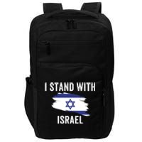 I Stand With Israel I Stand For Peace Usa Israeli Flag Jewish I Support Israel Impact Tech Backpack