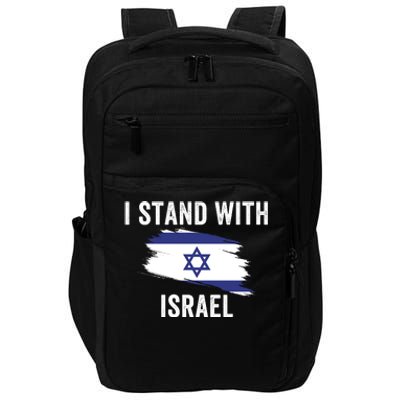 I Stand With Israel I Stand For Peace Usa Israeli Flag Jewish I Support Israel Impact Tech Backpack