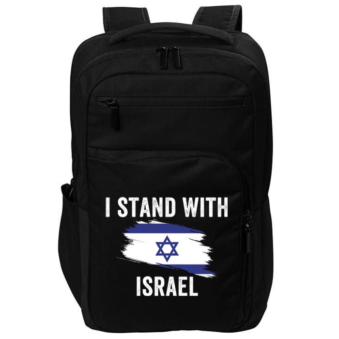 I Stand With Israel I Stand For Peace Usa Israeli Flag Jewish I Support Israel Impact Tech Backpack