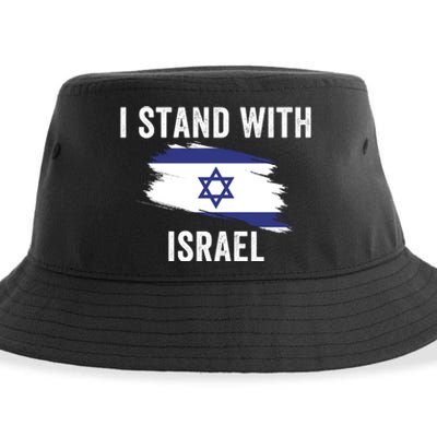 I Stand With Israel I Stand For Peace Usa Israeli Flag Jewish I Support Israel Sustainable Bucket Hat